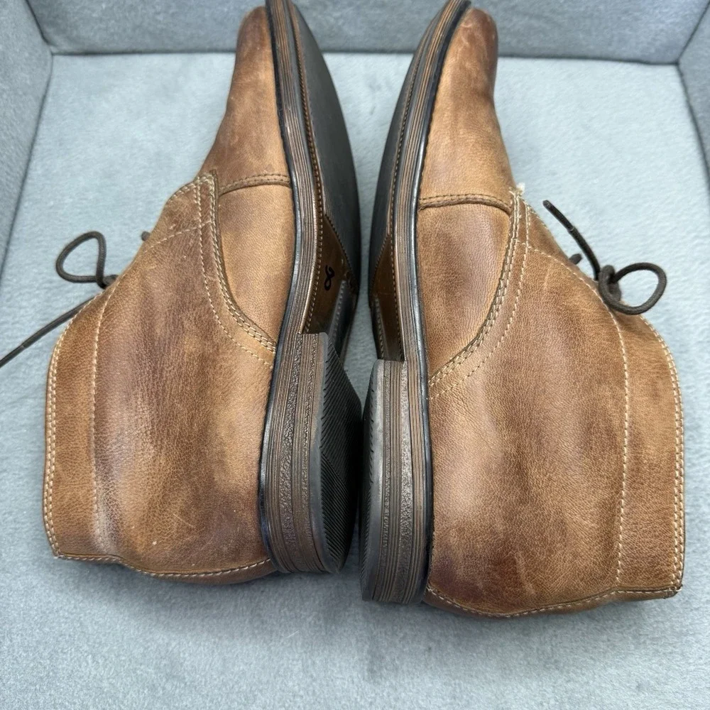 Clarks 1825 Men's Size 8.5 M Brown Leather Chukka Ankle Boots Ortholite Lace Up